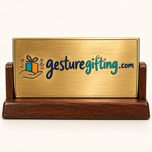 Brass Memento with Stand with your logo