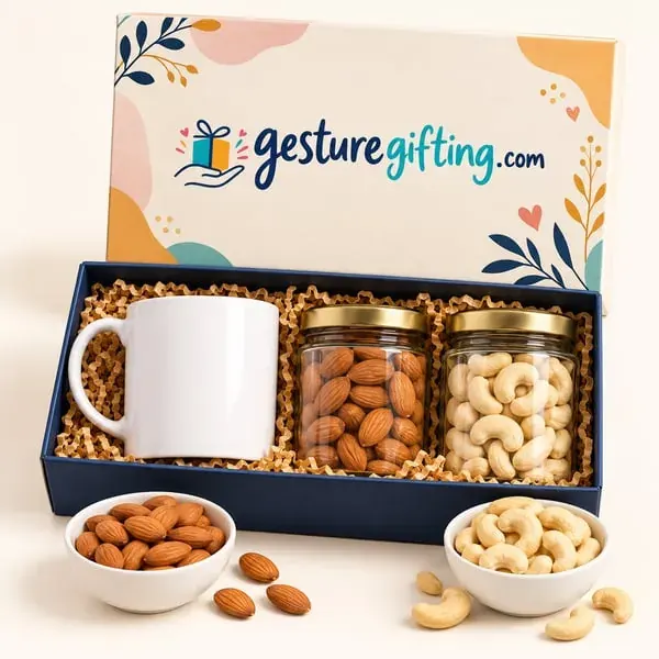 Festive Dry Fruit & Mug Combo with your logo