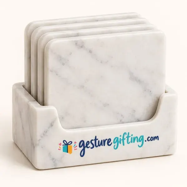 Marble Coaster Set with your logo