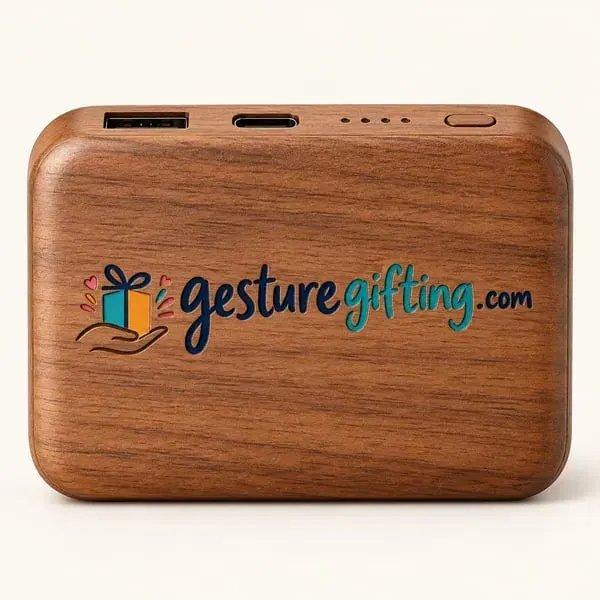 Wooden Finish Power Bank with your logo